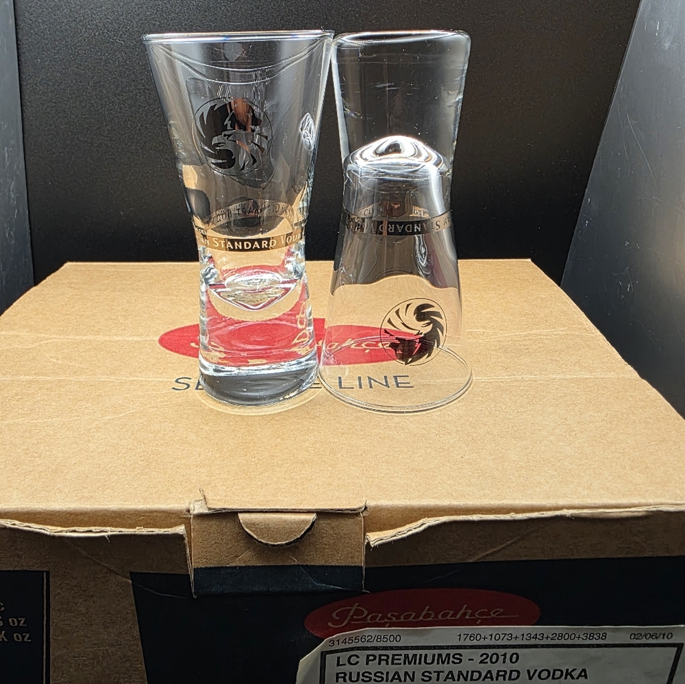Pasabahce Service 1 Dozen Boxed BOSTON SHOTS 2 1/4 Ounce Oz Clear Shot Glasses